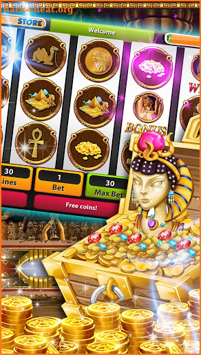 Cleopatra Casino Slots Machine screenshot