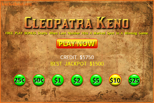 Cleopatra Keno - Big Bets screenshot
