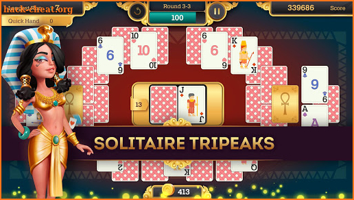 Cleopatra Solitaire TriPeaks screenshot
