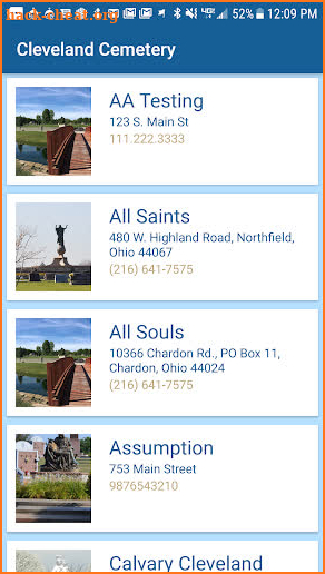 Cleveland Catholic Cemeteries screenshot