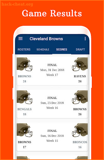 Cleveland - Football Live Score & Schedule screenshot