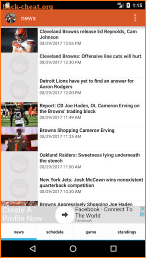 Cleveland Football News screenshot