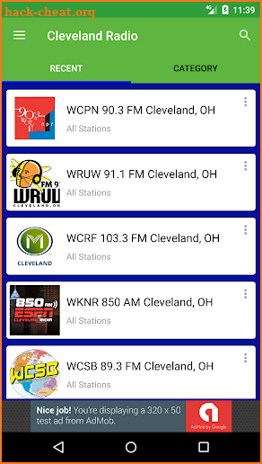 Cleveland Radio Stations screenshot