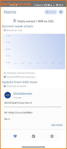 Click 2 donate screenshot