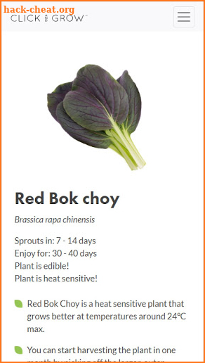 Click & Grow Official Plant App screenshot
