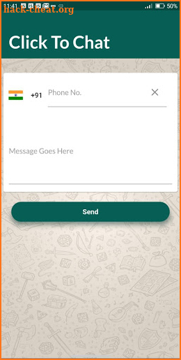 Click Chat for WhatsApp 💬 :  Click to Chat App screenshot