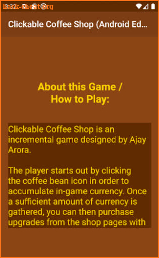 Clickable Coffee Shop (Android Edition) screenshot