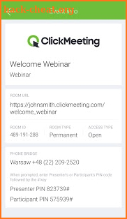 ClickMeeting Webinars screenshot