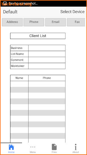 Client List screenshot