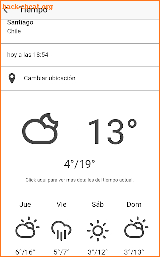 clima de chile screenshot
