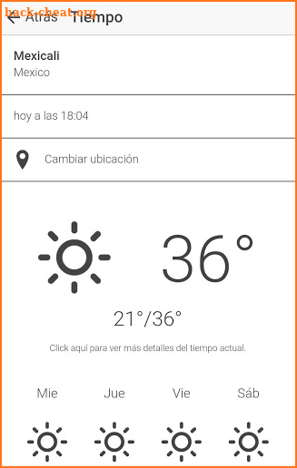 clima de mexicali screenshot