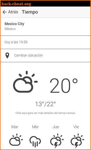 clima de mexico screenshot