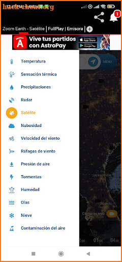 Clima en vivo + Zoom Earth screenshot