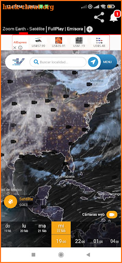 Clima en vivo + Zoom Earth screenshot