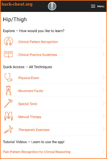 Clinical Pattern Recognition: Hip/Thigh Pain screenshot
