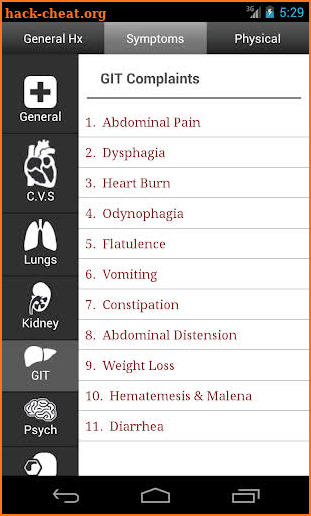 Clinicals – History & Exam screenshot