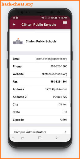 Clinton Oklahoma Schools screenshot