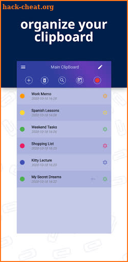 Clip List: Personal Organizer, Notes and Tasks screenshot