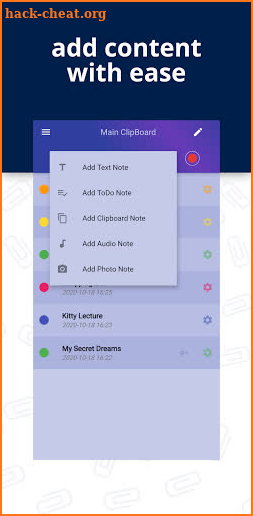 Clip List: Personal Organizer, Notes and Tasks screenshot