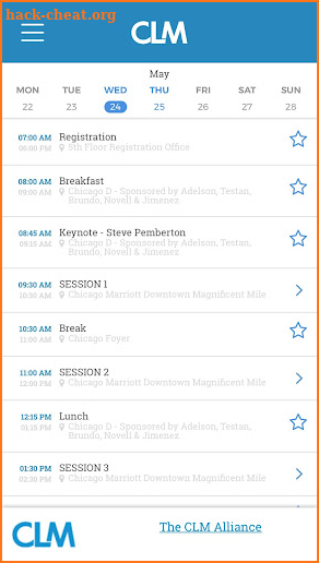CLM Events screenshot