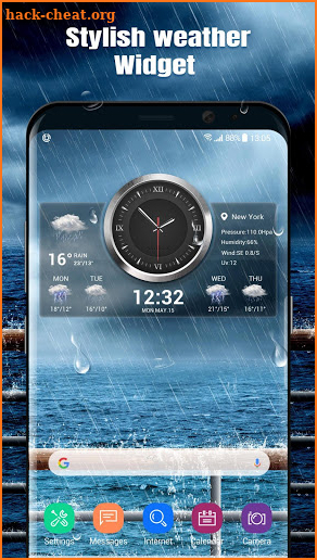 Clock & weather forecast screenshot