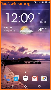 Clock And Weather Wallpaper screenshot