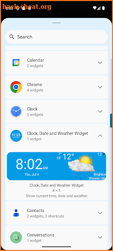 Clock, Date and Weather Widget screenshot