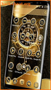 Clock Luxury Gold Theme screenshot