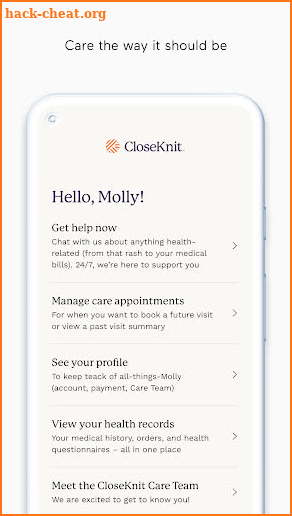 CloseKnit Health screenshot