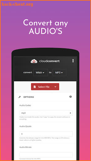 CloudConvert screenshot