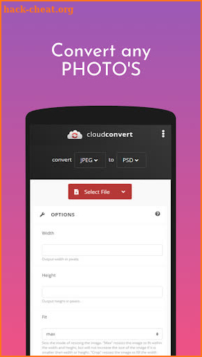 CloudConvert screenshot