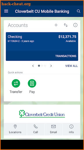Cloverbelt CU Mobile Banking screenshot
