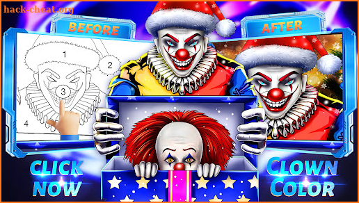Clown Color, Paint by numbers screenshot