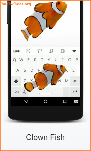 Clown Fish Live Keyboard Theme screenshot