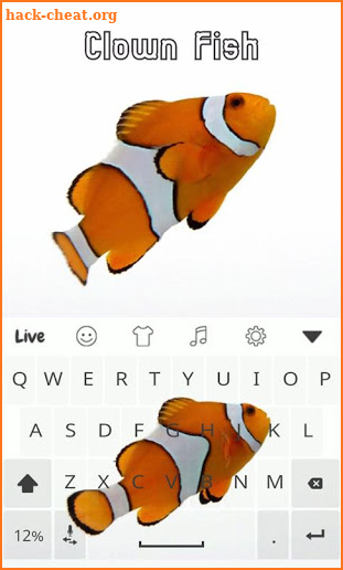 Clown Fish Live Keyboard Theme screenshot
