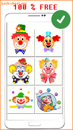 Clown Pixel Art Coloring By Number screenshot