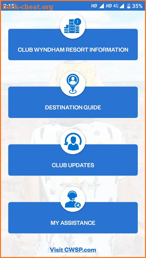 Club Wyndham Holiday Planning screenshot