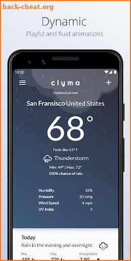 Clyma Weather: Simple, Multi-source and Accurate screenshot