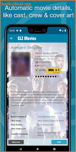 CLZ Movies - catalog your DVD / Blu-ray collection screenshot