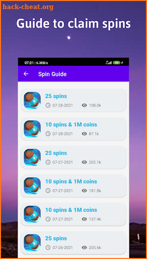 CM Guide - Free spins and coins daily link screenshot