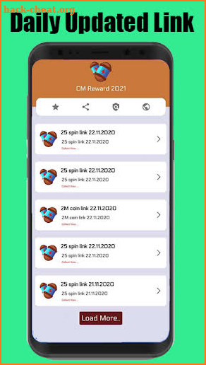CM Rewards free spins screenshot