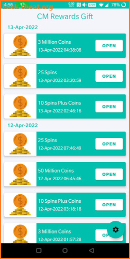 CM Rewards Gift screenshot