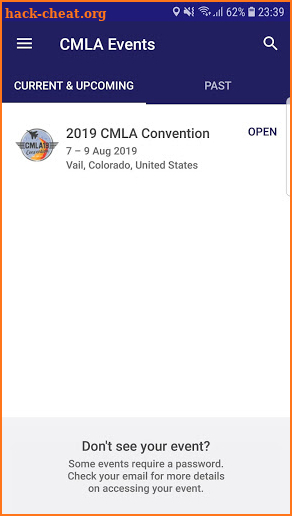 CMLA Events screenshot