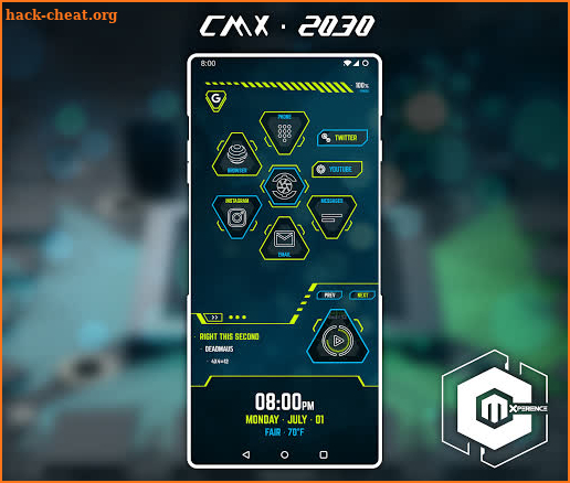 CMX - 2030 · KLWP Theme screenshot