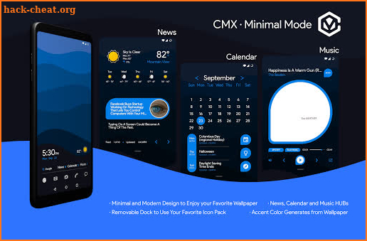 CMX - Minimal Mode · KLWP Theme screenshot