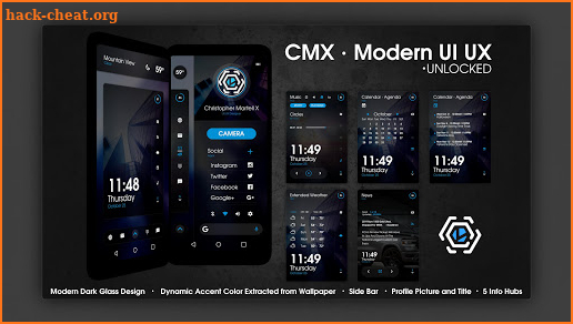 CMX - Modern UI UX · KLWP Theme screenshot