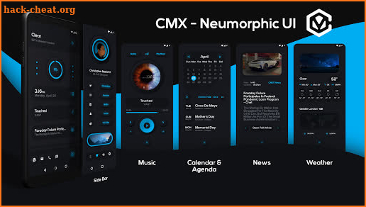 CMX - Neumorphic UI · KLWP Theme screenshot