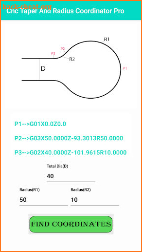 Cnc Taper & Radius Pro screenshot