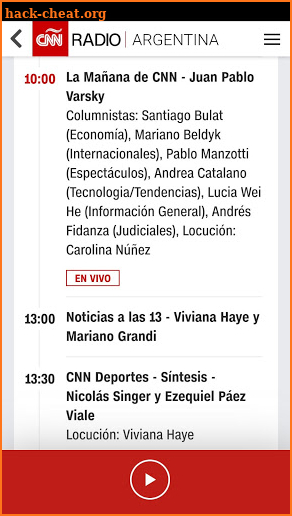 CNN Radio Argentina screenshot