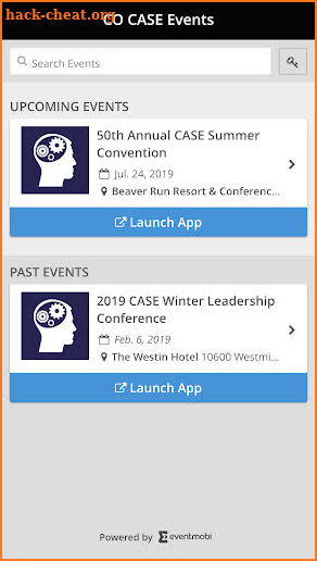 CO CASE Events screenshot